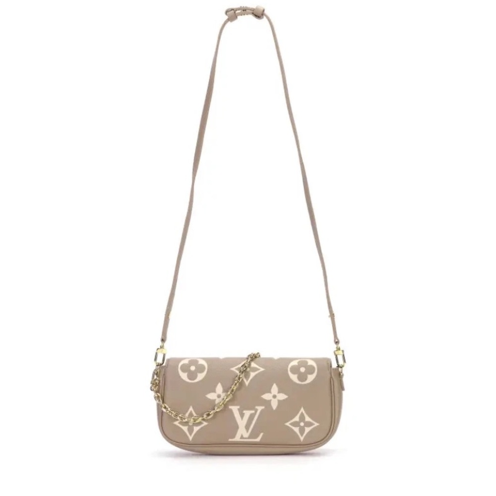 New LOUIS VUITTON IVY Shoulder Bag Crossbody Empreinte Dove Cream - Picture 10 of 10